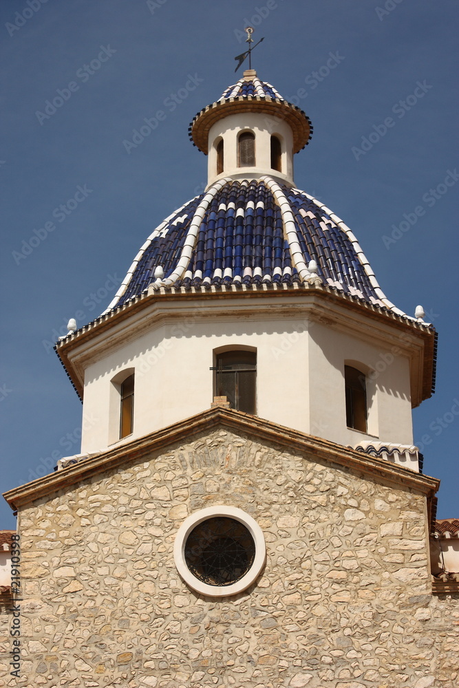 cupula de la iglesia en Altea,Costa Blanca