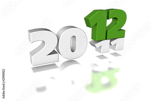 Silvester 2012 grün & weiss 3d