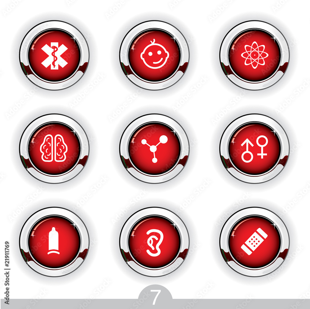 Medical button series Medical button series