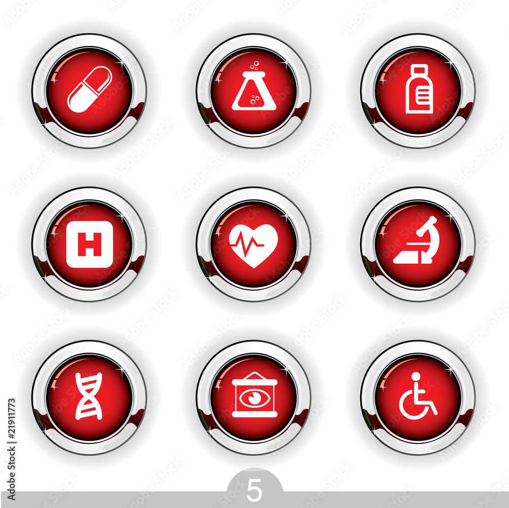 Medical button series Medical button series