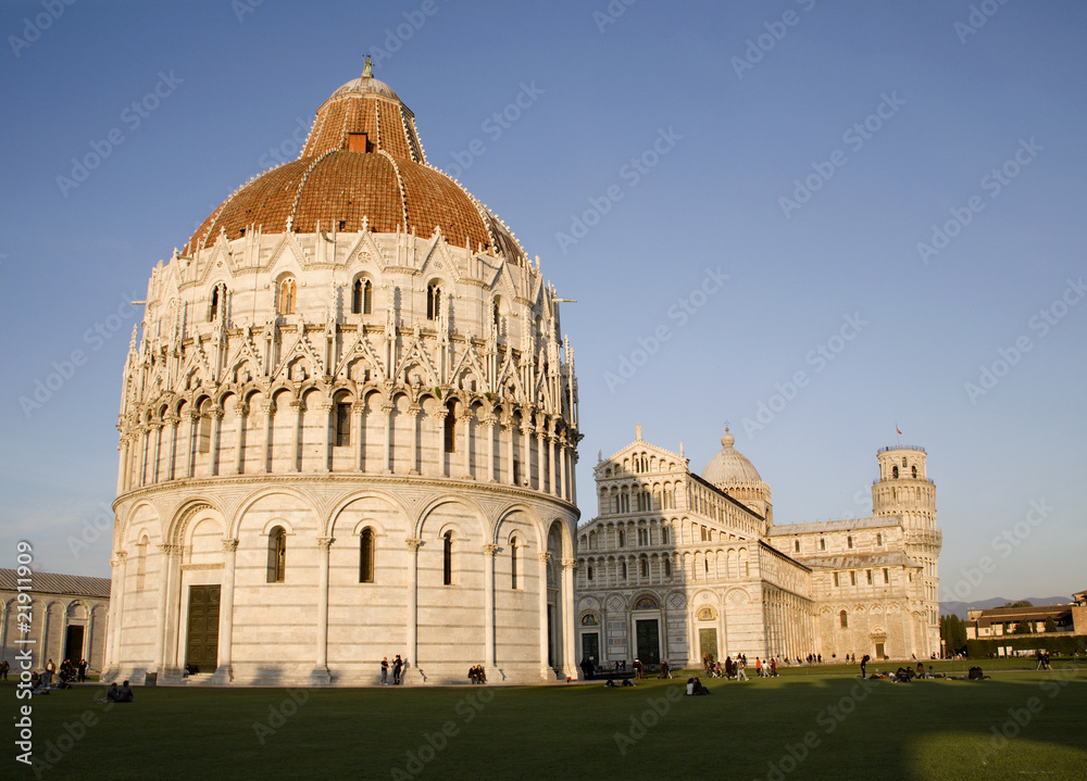 Pisa - cathedral and hanging tower and baptistery of st. John