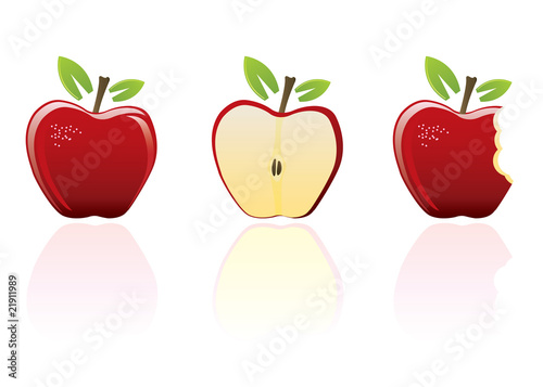 Red apple set