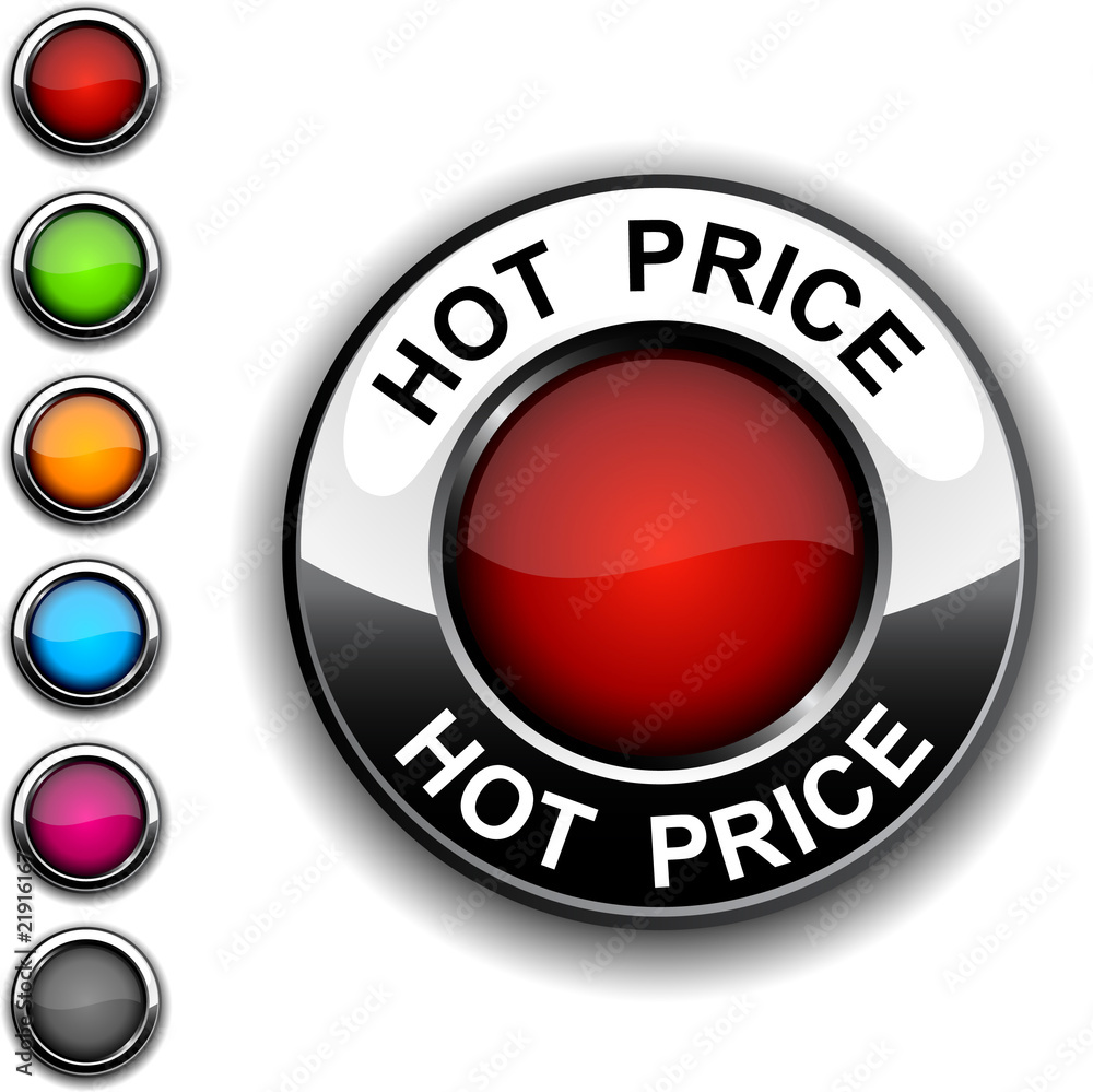 Fototapeta premium Hot price button.