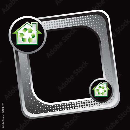 recycled home tilted silver web icon