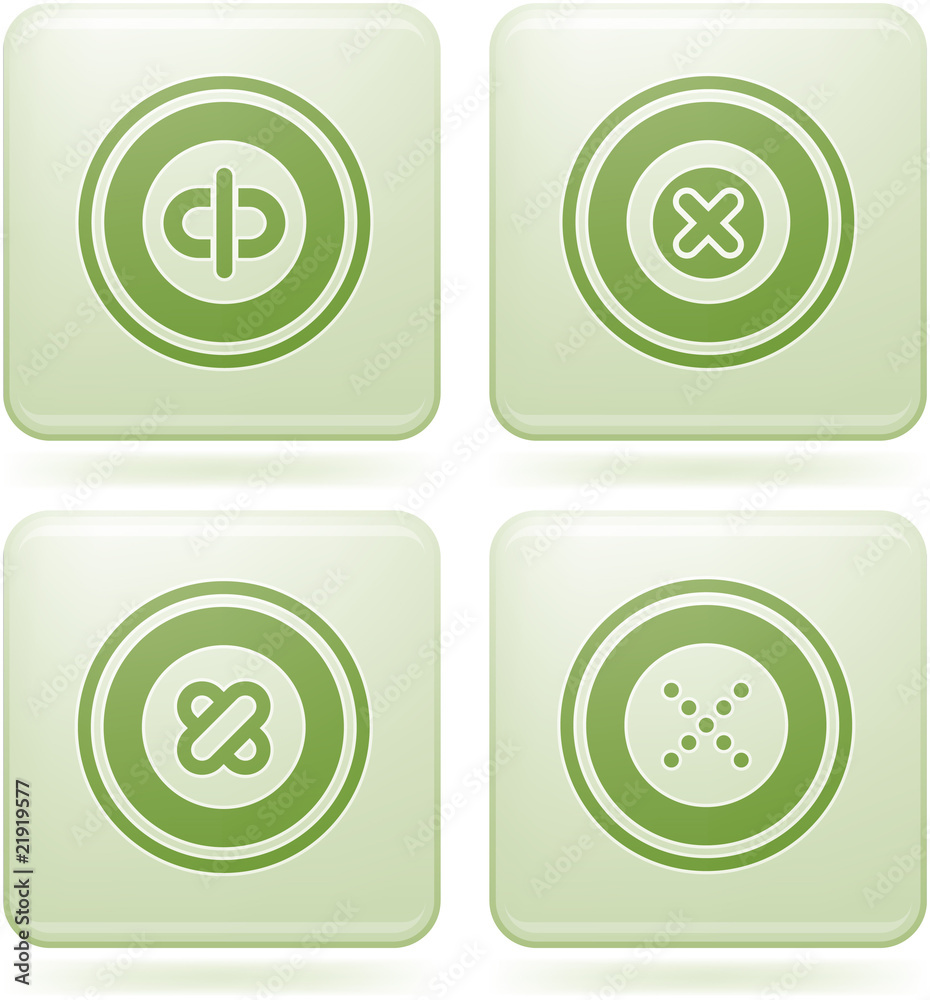 Olivine Square 2D Icons Set: Abstract