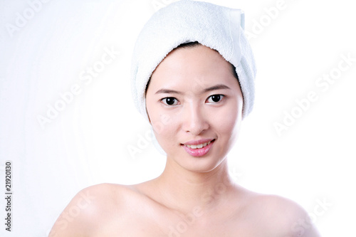 Close-up portrait of sexy asian young woman