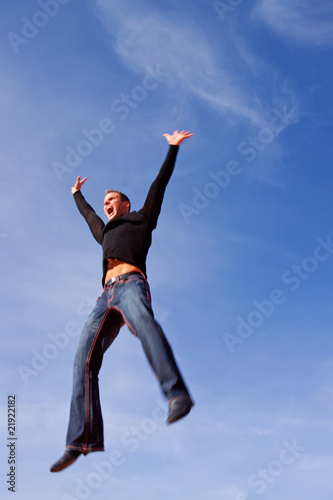 Man jumping in the air