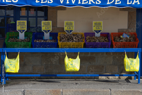 vendita ostriche cancale bretagna photo