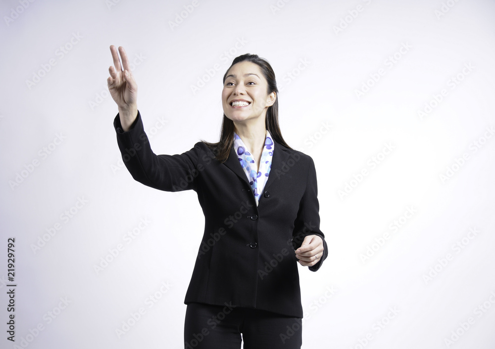Woman hails the cab Woman hails the cab