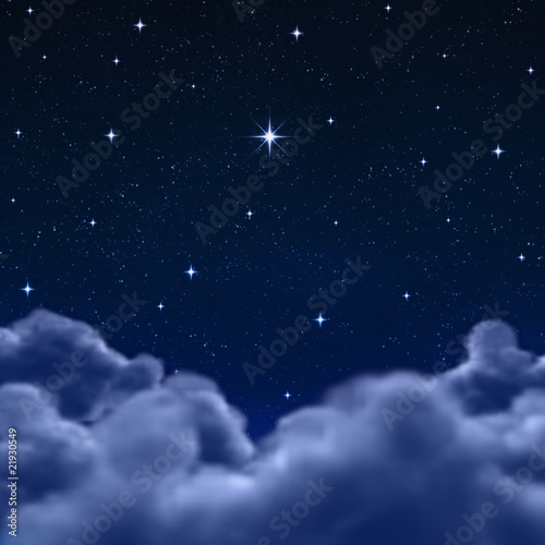 space or night sky through clouds