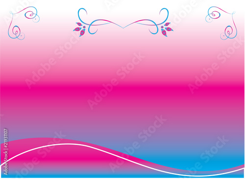 pink and blue background with patterns and waves