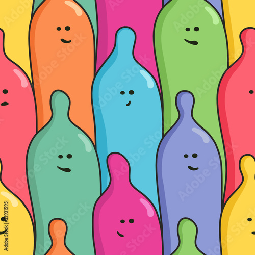 Condoms - seamless pattern