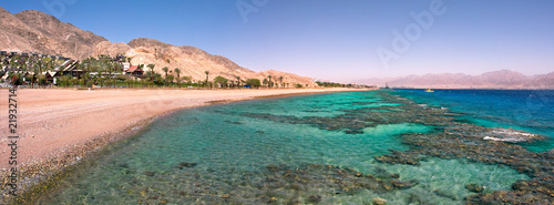 Panoramic view on Red Sea. photo