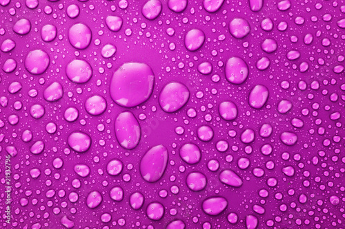 Water drops background with big and small drops