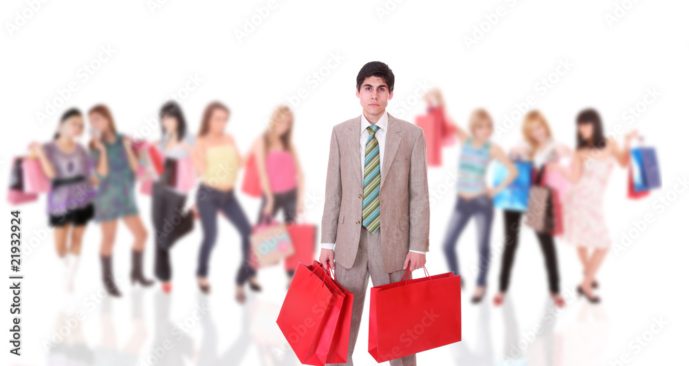 Fototapeta premium Handsome young man shopping