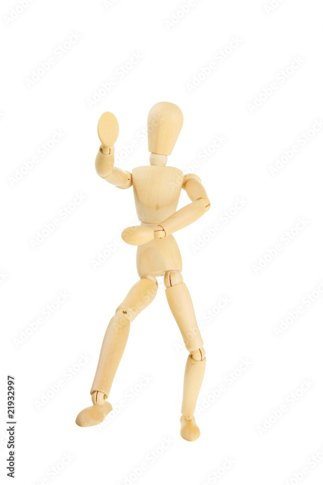 Artist's mannequin in a fighting pose Artist's mannequin in a fighting pose