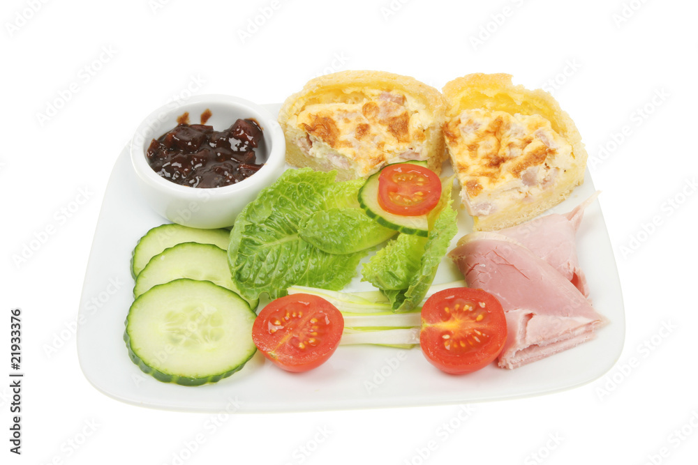 Ham and quiche salad Ham and quiche salad