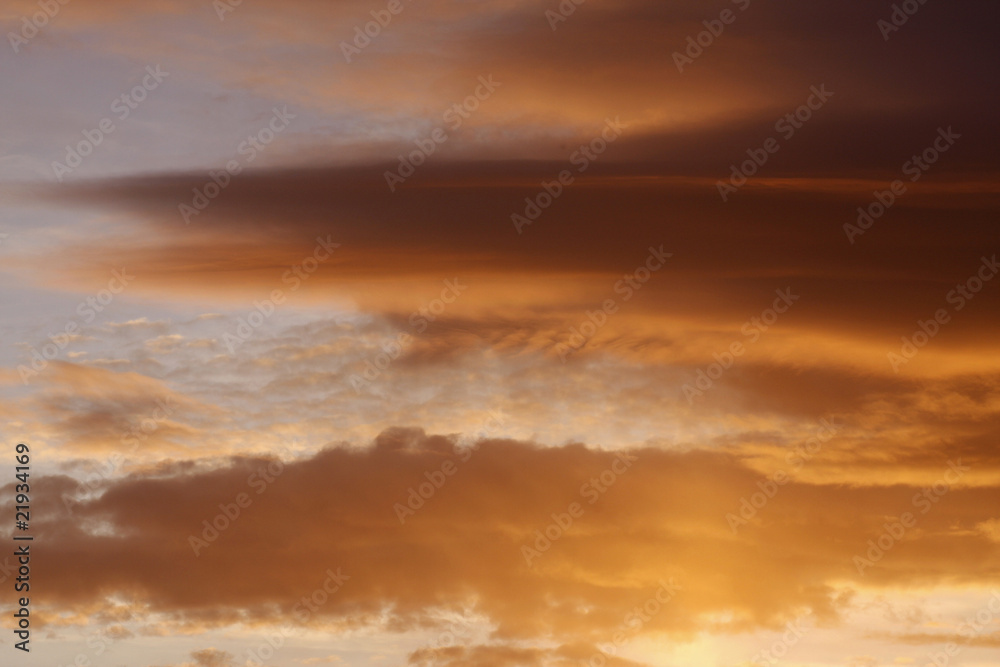 sunset cloud formation
