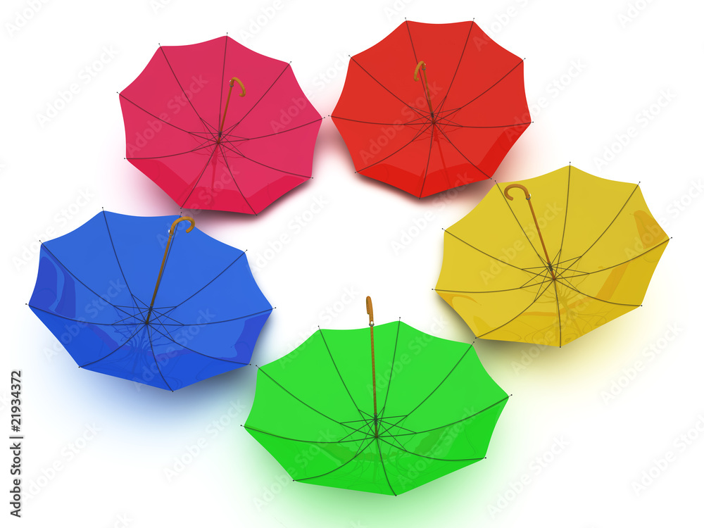 ombrelli colorati composizione