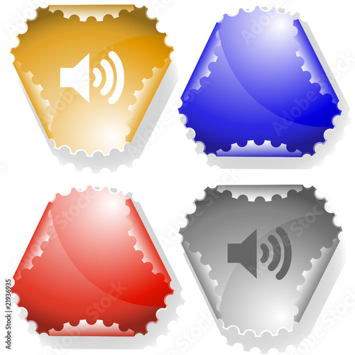 Speaker. Vector sticker.