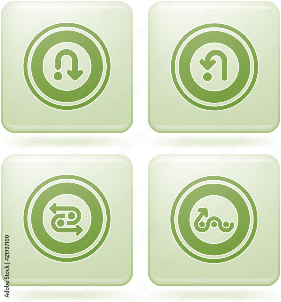 Olivine Square 2D Icons Set: Abstract & Directions Olivine Square 2D Icons Set: Abstract & Directions