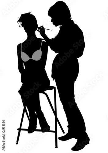 Makeup on girl