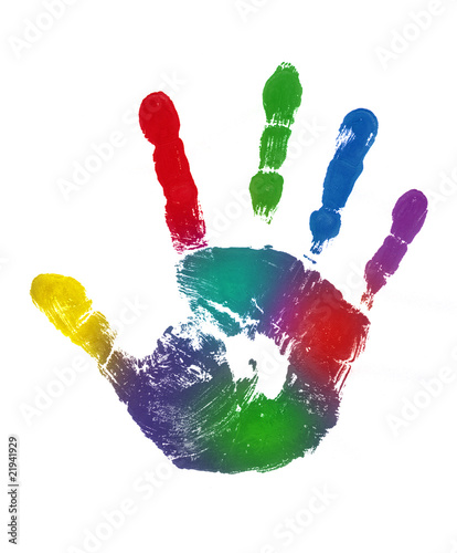 Bunter Handabdruck