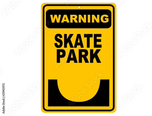 Skate park pipe panneau de signalisation