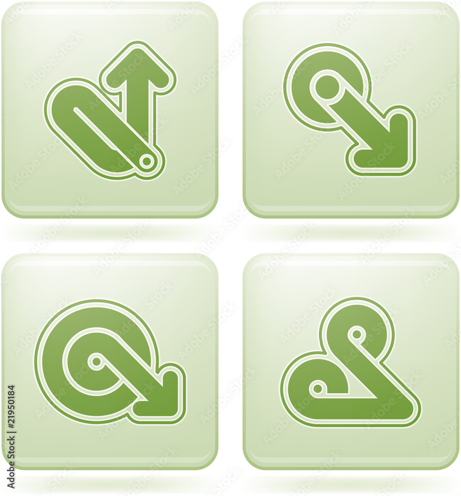 Olivine Square 2D Icons Set: Abstract & Directions Olivine Square 2D Icons Set: Abstract & Directions