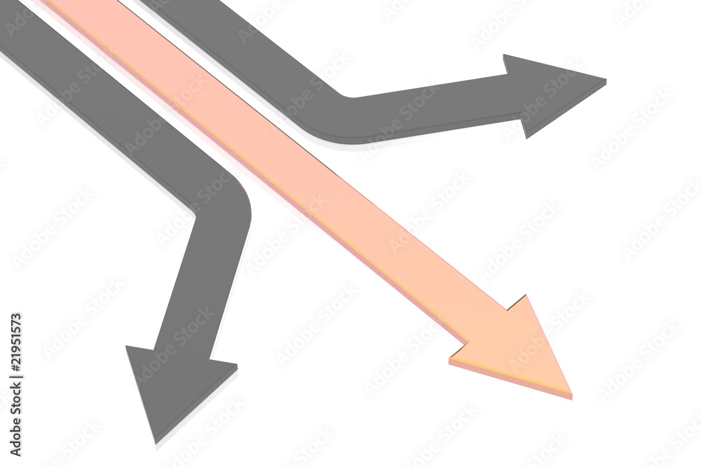 Success arrow isolated in the white background Success arrow isolated in the white background