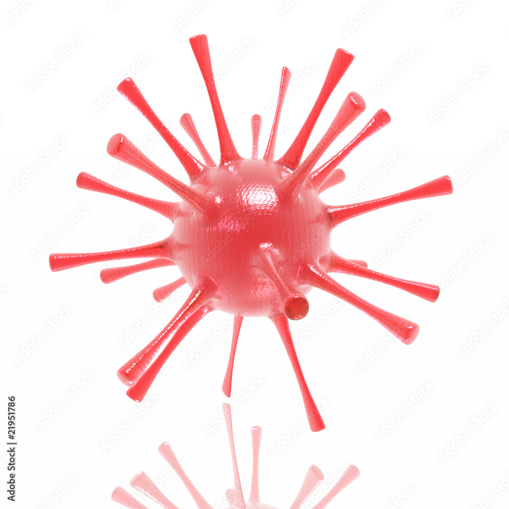 microbe isolated over white background
