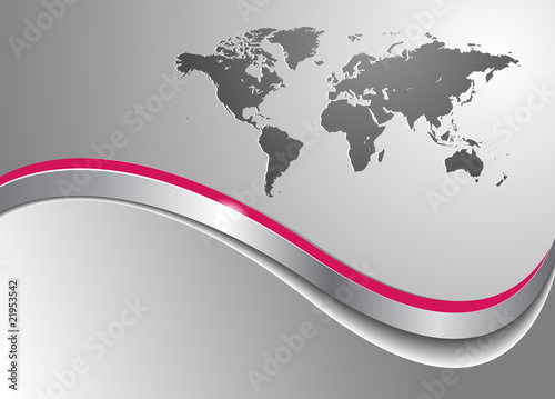 Business background with world map