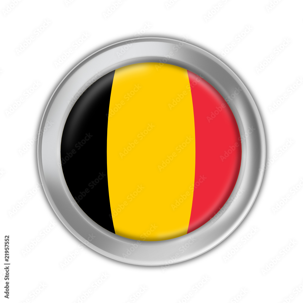 Fototapeta premium bouton drapeau Belgique