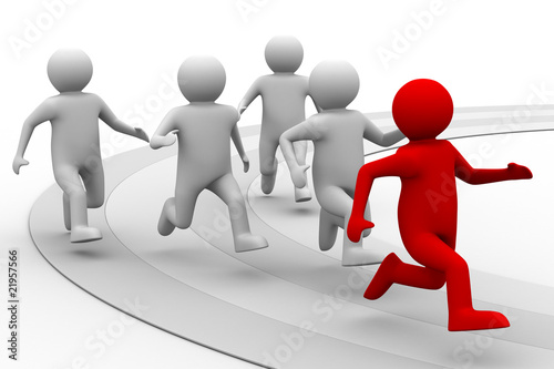 leadership concept on white...