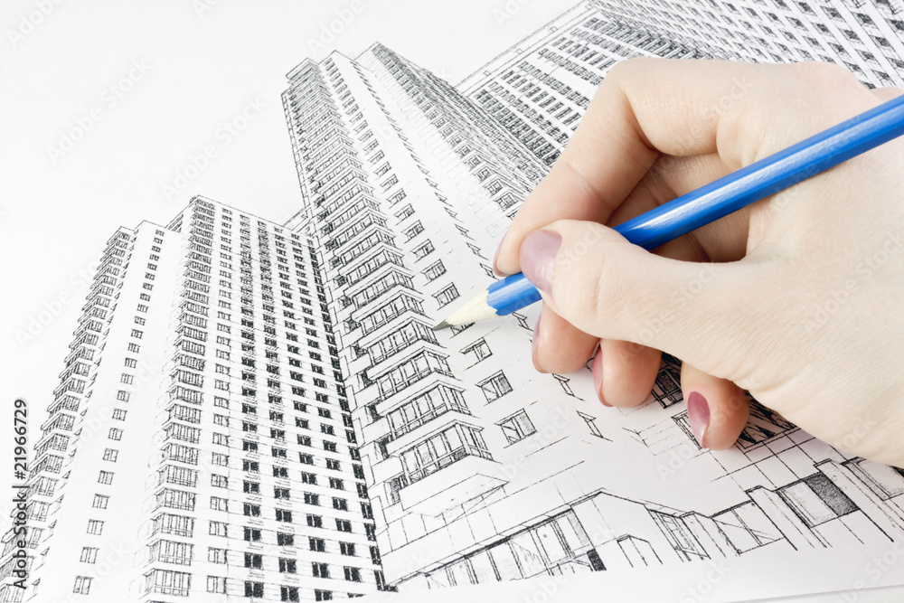 Obraz premium drawing a new home
