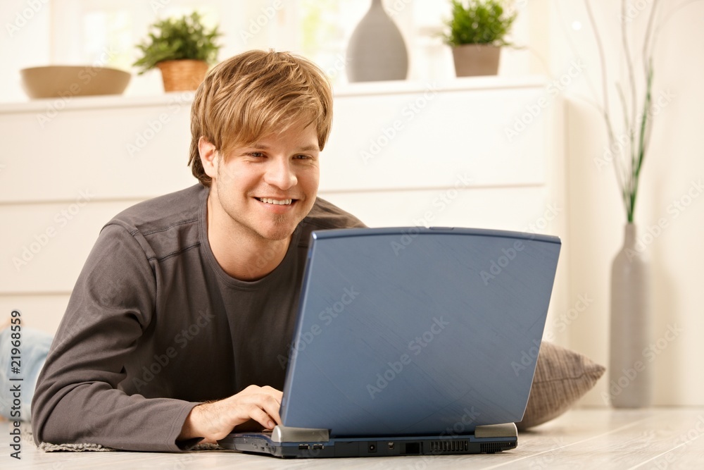 Man browsing internet Man browsing internet