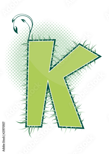 letra K alfabeto ecology