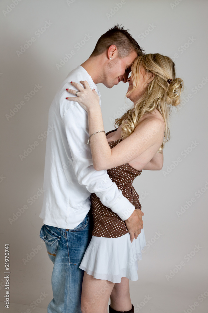 Couple in a romantic hug and loving embrace Stock Photo | Adobe Stock