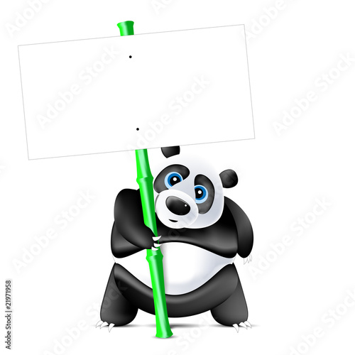 panda et panneau publicitaire