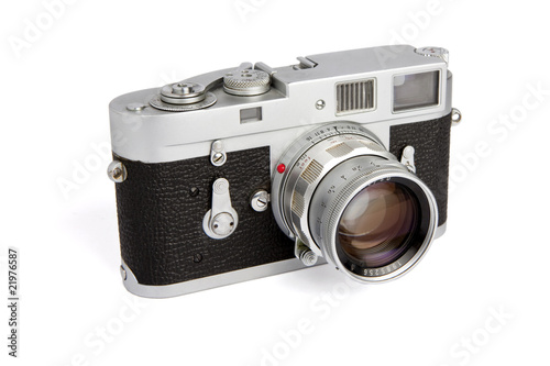 Tableau sur toile Old rangefinder vintage camera