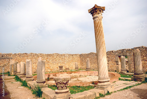 Column House, Volubilis, Morocco photo