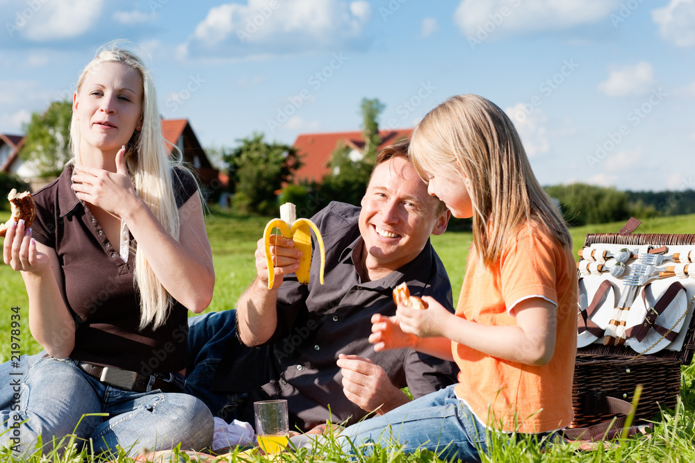 Fototapeta premium Family having picnic