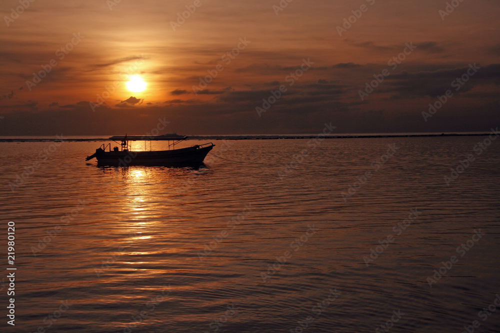 Fisherman Boat at Sanur Beach Bali