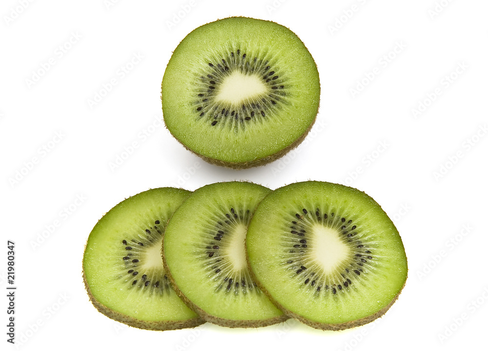 Fototapeta premium Fresh and ripe slices of kiwi fruit