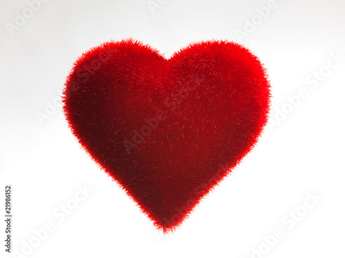 Close up of a red stuffed heart
