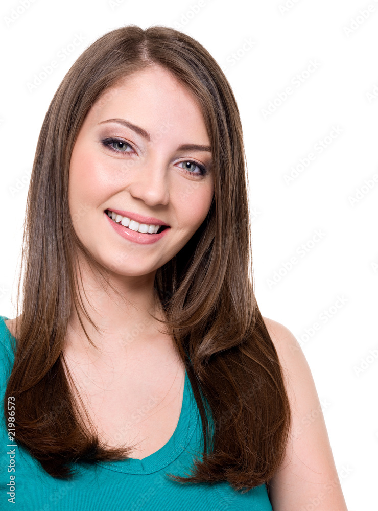 Beautiful toothy smiling woman Beautiful toothy smiling woman