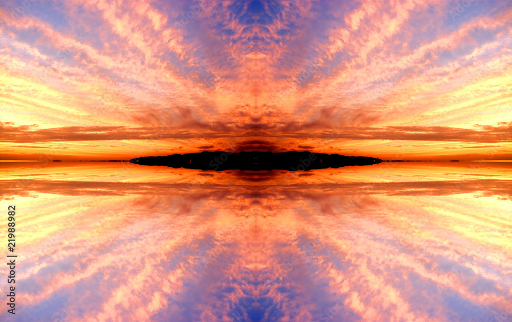 夕焼け空の背景 Stock Photo Adobe Stock