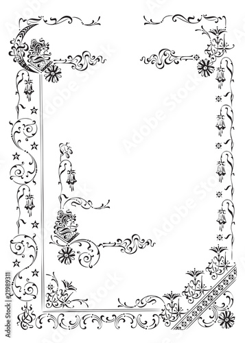 antique frame engraving (vector)