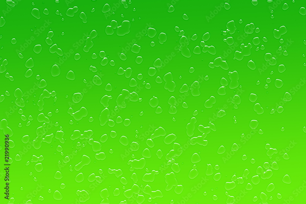 grüne Wassertropfen