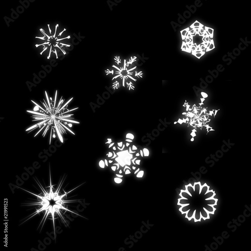 Flakes black background